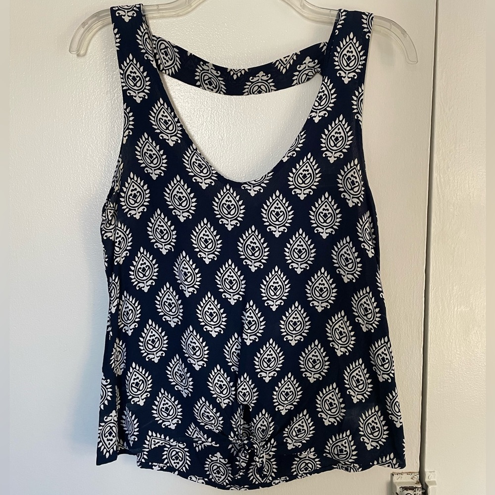 Front tie blouse